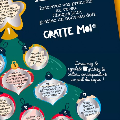 Calendrier de l avent à gratter en couple avant Noël