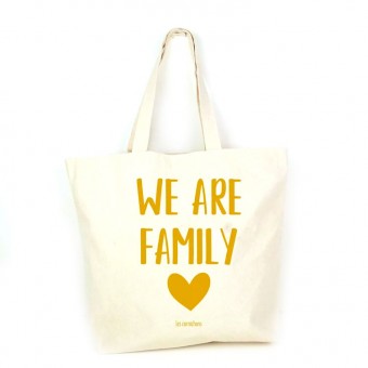 We are family cotton tote bag