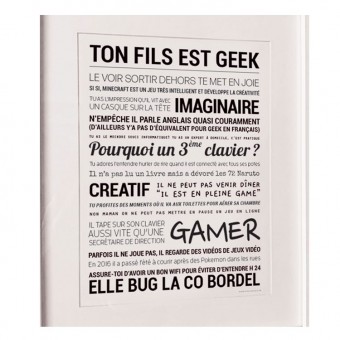 Ton fils est geek poster,...