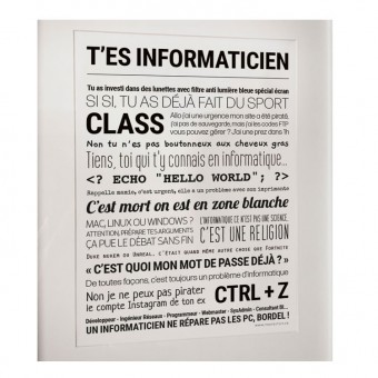 Affiche T'es informaticien,...