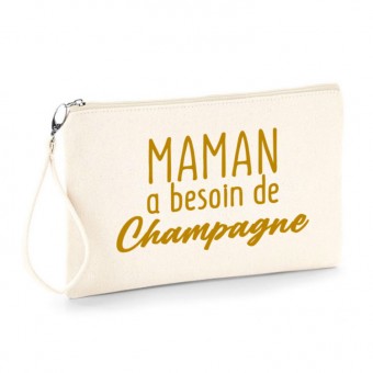Mama needs champagne pouch