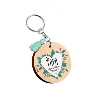 Wooden key ring Daddy I...