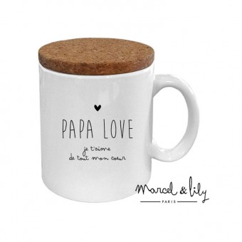 Papa Love mug, cork lid,...