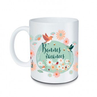 Mug Bonnes vacances, oiseaux