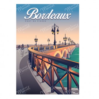 Large poster Bordeaux Pont...