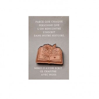 Wooden book pin for the...