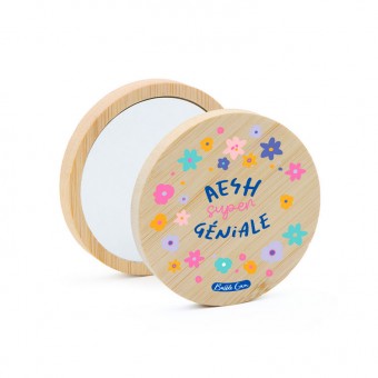 Wooden pocket mirror AESH...