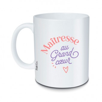 Mug maîtresse au grand coeur