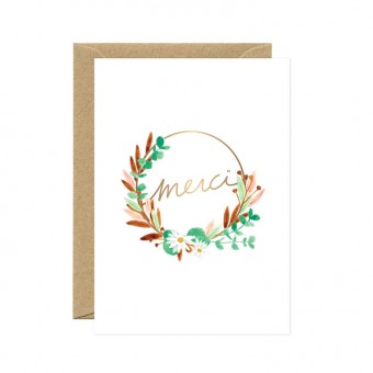 Merci couronne postcard All...