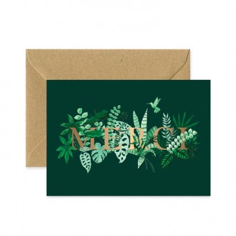 Carte postale Merci letters...
