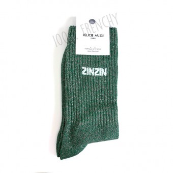 Chaussettes Zinzin vertes à...