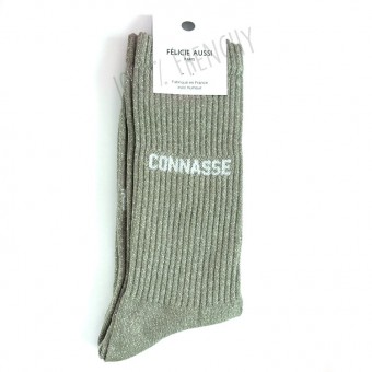 Grey glitter Connasse socks...