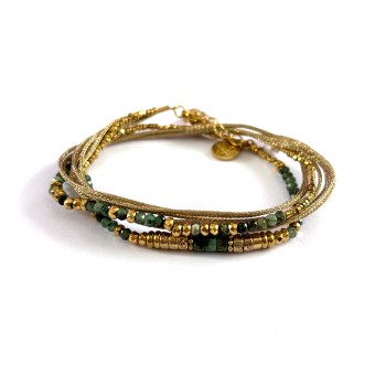 Bracelet double tour doré...