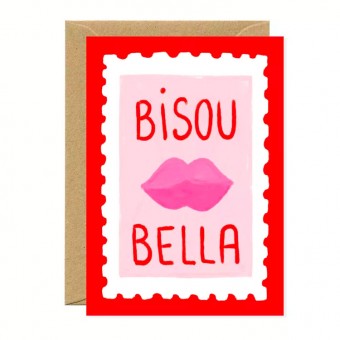 Carte postale Bisou Bella,...