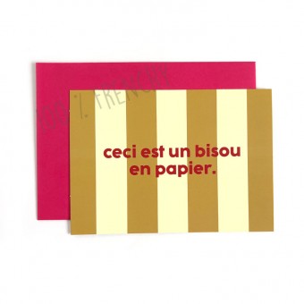 Carte Ceci est un bisou en...