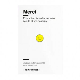 Pin's smiley merci pour...