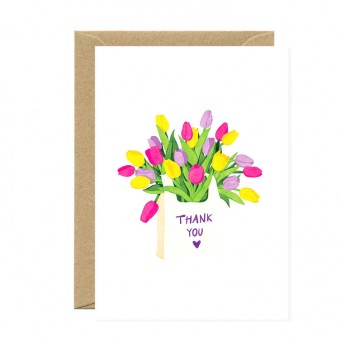 Thank you card, Tulip bag,...