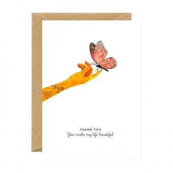 Carte Life beautiful, merci...