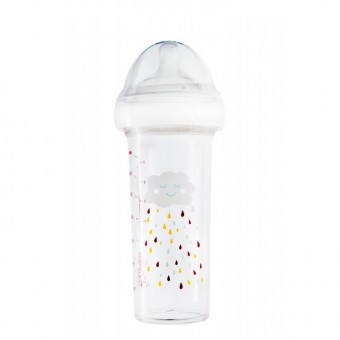 French baby bottle, cloud,...