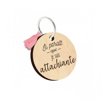 Porte clés en bois Attachiante