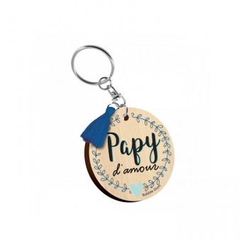 Porte clés en bois Papy...