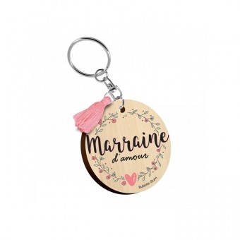Marraine d'amour wooden key...