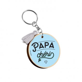 Wooden key ring Daddy dearest
