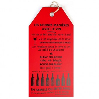 Plaque Sophie Janière rouge...