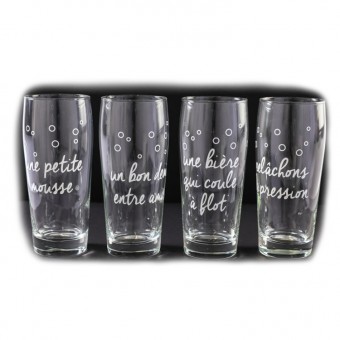 Lot de 4 grands verres à...