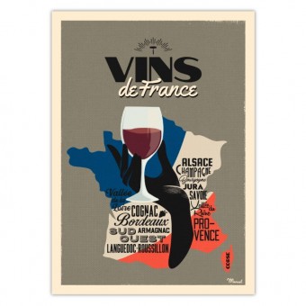 Grande affiche 50 x 70 Vins...