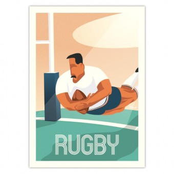 Large 50 x 70 poster Rugby,...