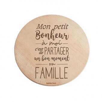 Round wooden trivet Petits...