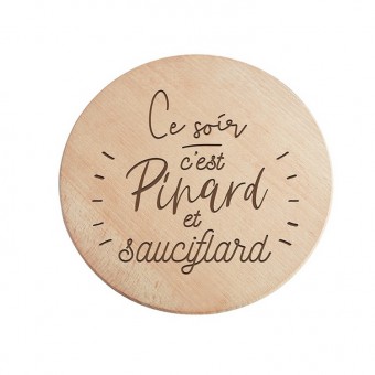 Dessous de plat rond bois,...