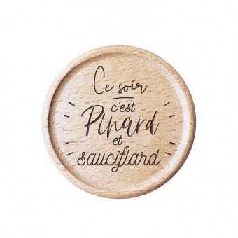 Sous-verres en bois gravés,...