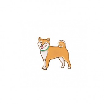 Cuckoo Suzette Shiba dog pin