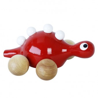 Red wooden walking dinosaur...