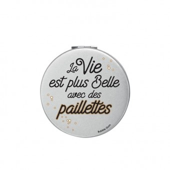 Miroir de poche La vie est...