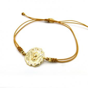 Bracelet cordon beige...