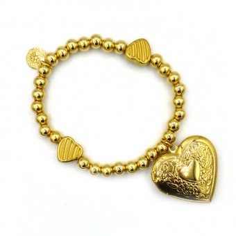 Gold-plated steel bracelet...