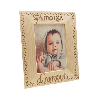 Engraved wooden photo...