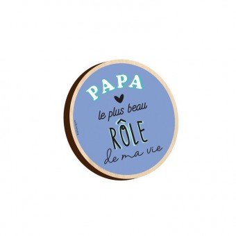 Magnet en bois Papa le plus...