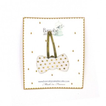 Children's gold bow leather...