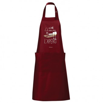 Bordeaux red kitchen apron,...
