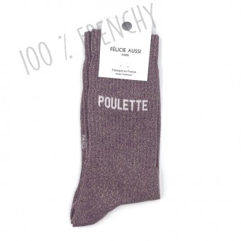 Chaussettes Poulette mauve...