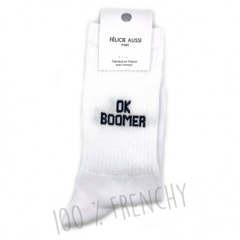 Ok boomer white socks,...