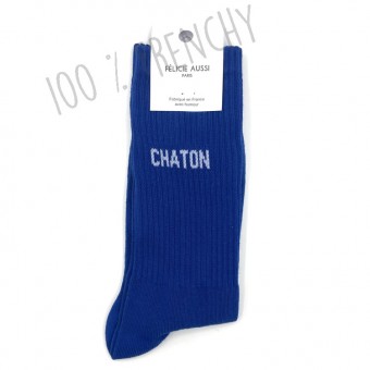 Chaussettes Chaton bleues,...