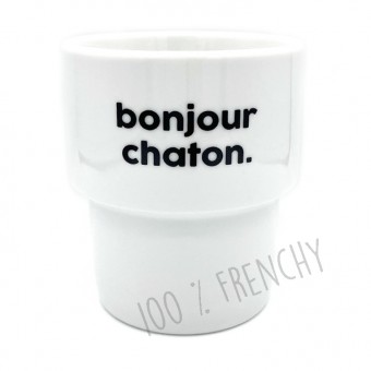 Bonjour chaton ceramic mug,...