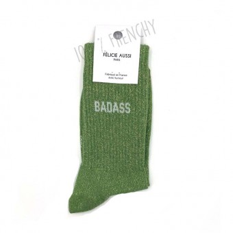 Green Badass glitter socks,...