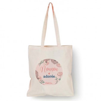 Nounou adorée cotton tote bag