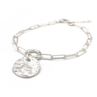 Adjustable silver bracelet,...